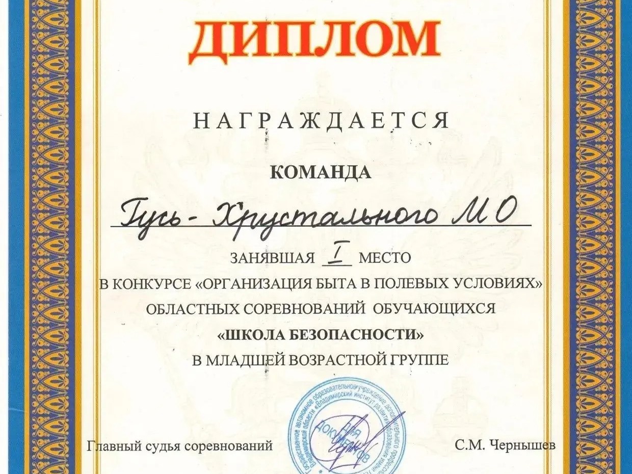 Ребята из детского центра "Импульс" принесли Гусь-Хрустальному округу призовые места с областных соревнований «Школа безопасности 2026».